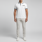 Heren Slim Fit Polo met Borstzak Montarello