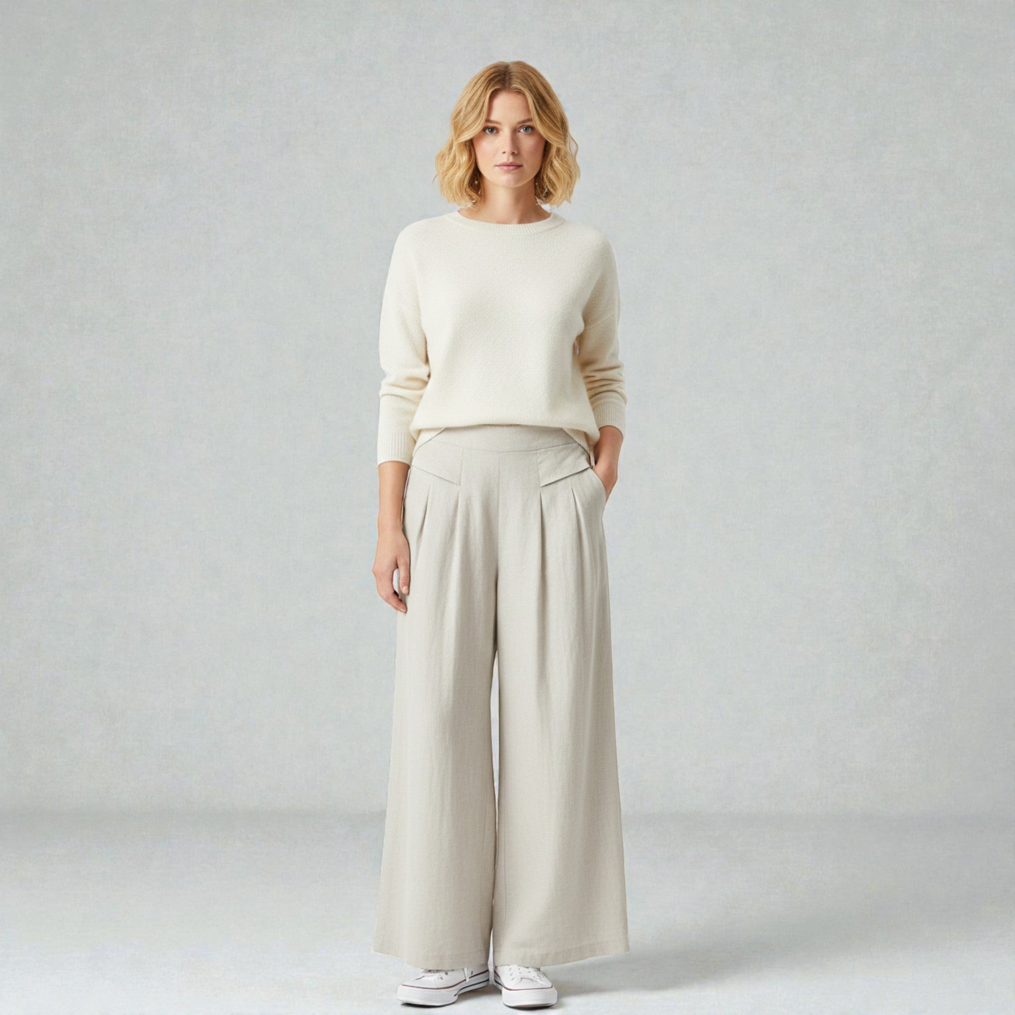 Dames Linnen Wijde Broek Montarello Airflow