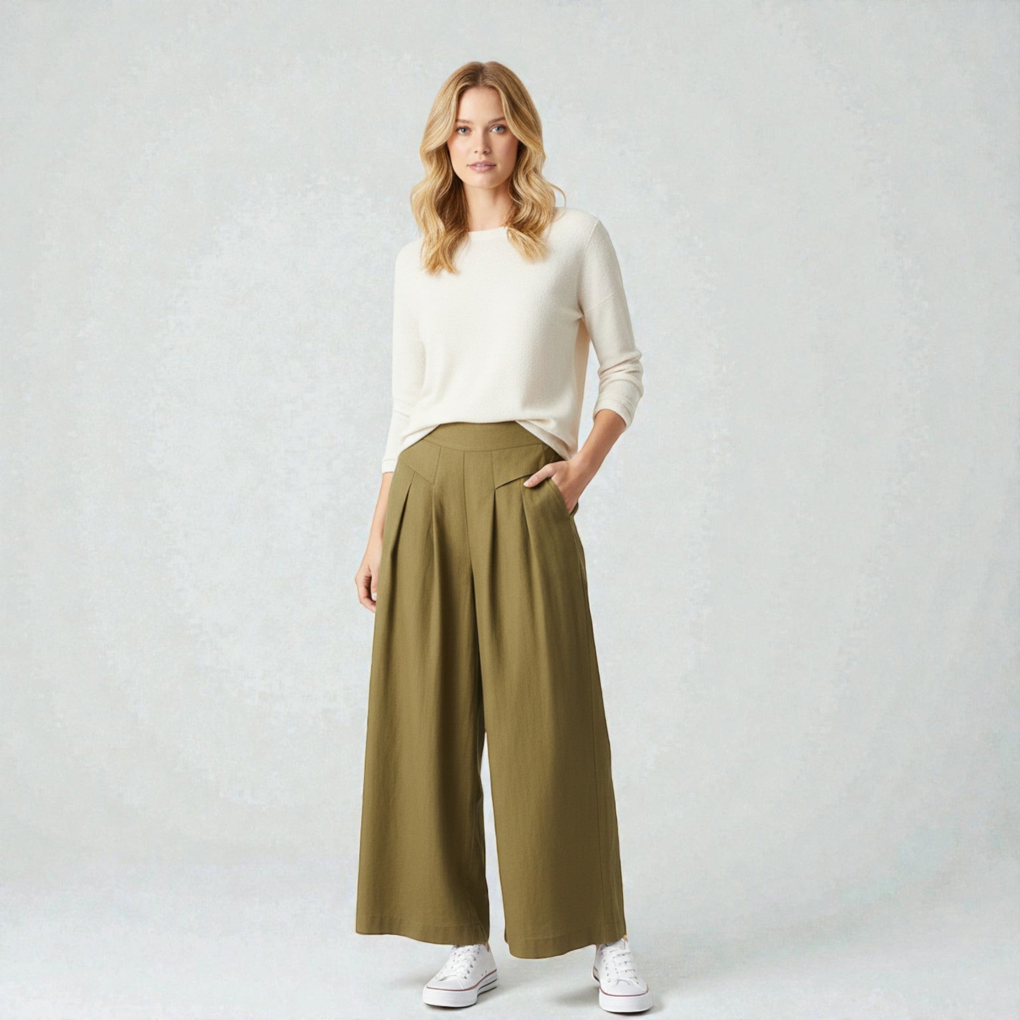 Dames Linnen Wijde Broek Montarello Airflow