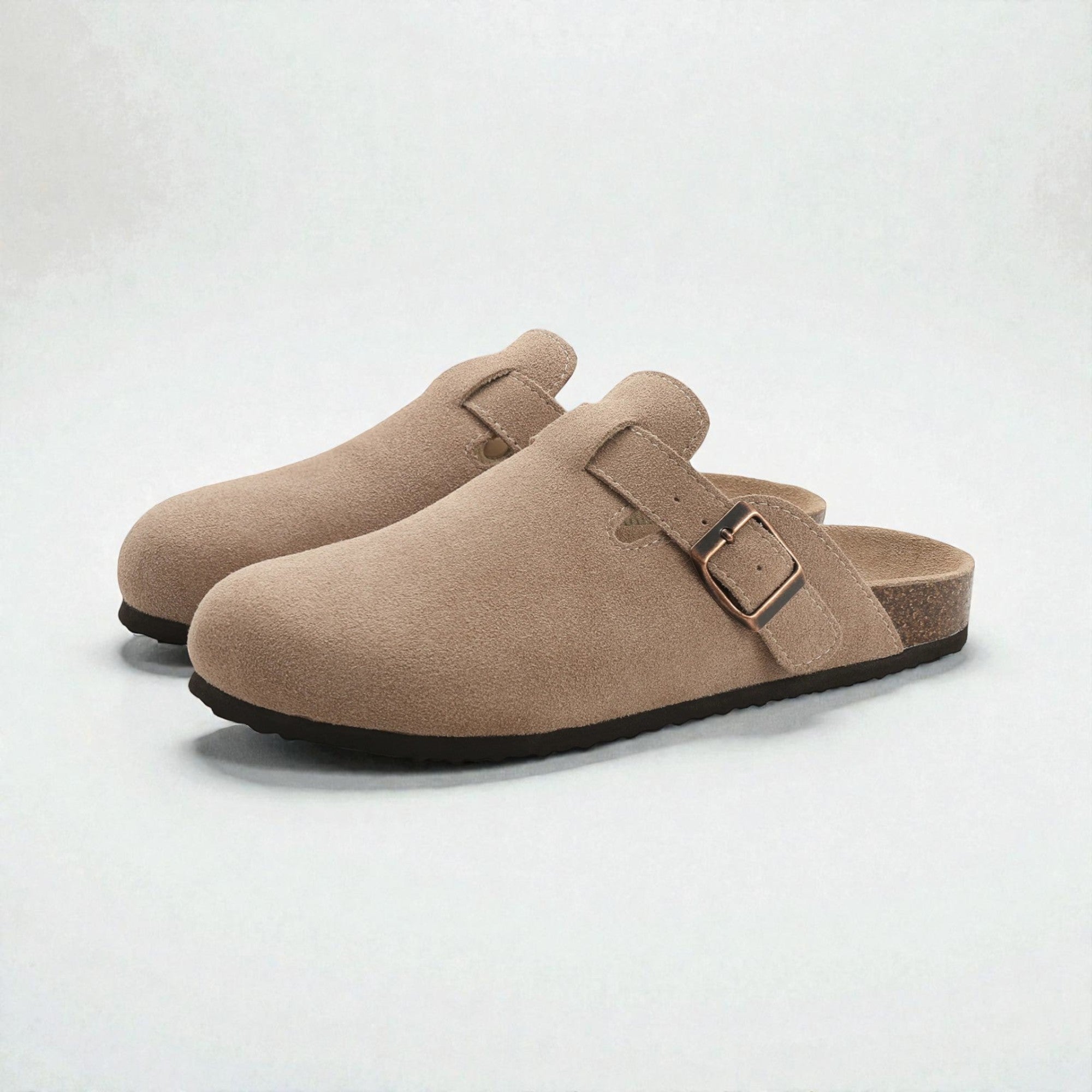 Heren Suède Mules met Gesp