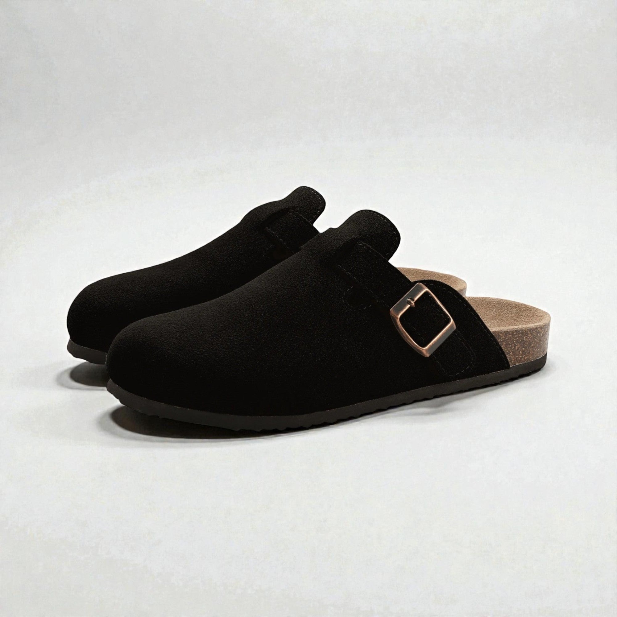 Heren Suède Mules met Gesp