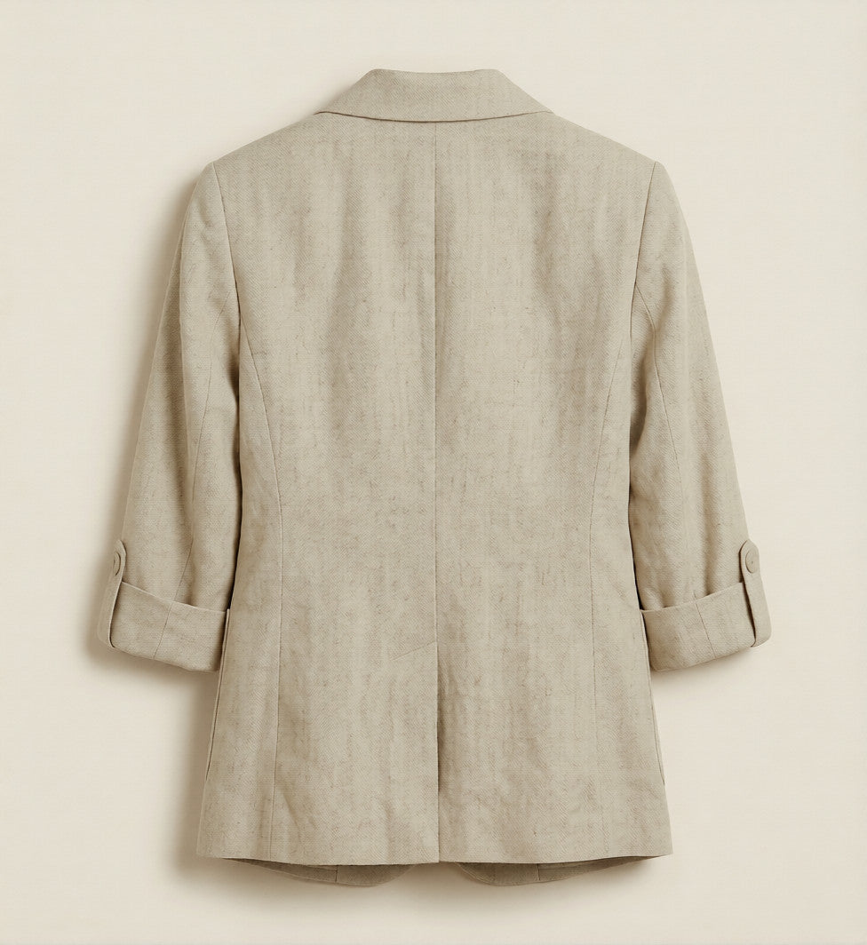 Dames Linnen Blazer Lichtgewicht Zomerstijl