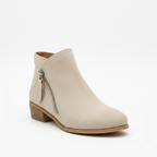 Dames Suède Enkelboots Met Ritssluiting