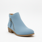 Dames Suède Enkelboots Met Ritssluiting