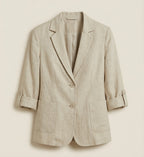 Dames Linnen Blazer Lichtgewicht Zomerstijl