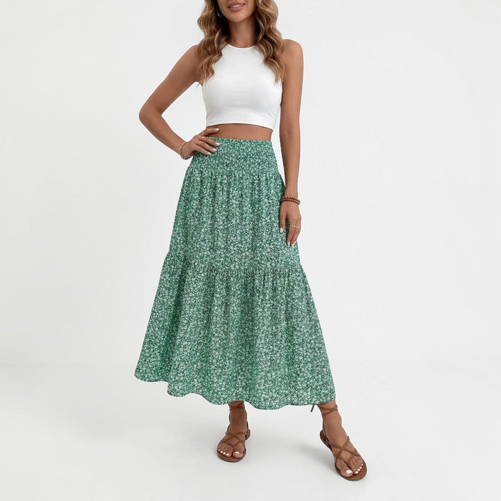 Dames Midi Rok met Bloemenprint Montarello