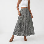 Dames Midi Rok met Bloemenprint Montarello