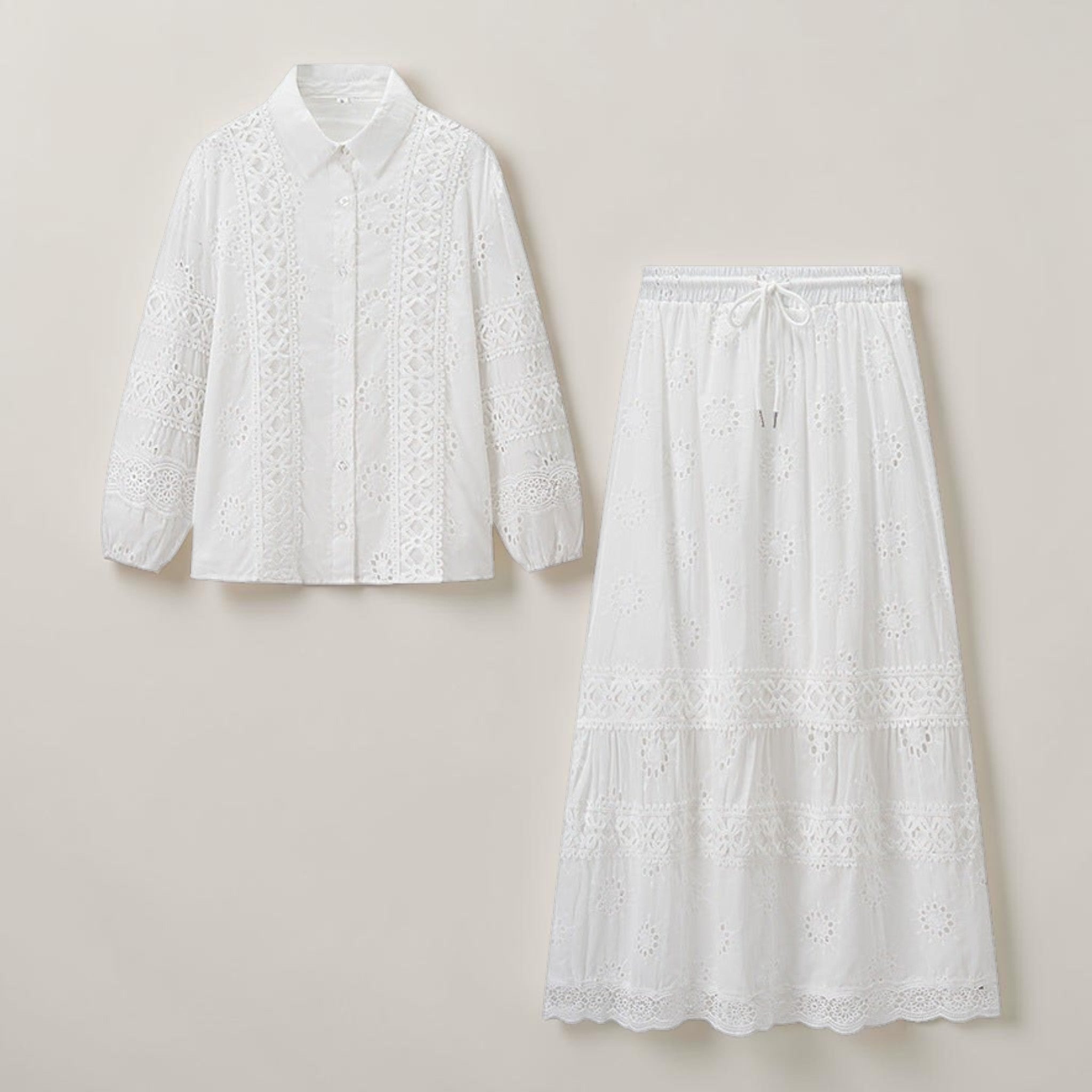 Dames Maxi Rok Tweedelige Set