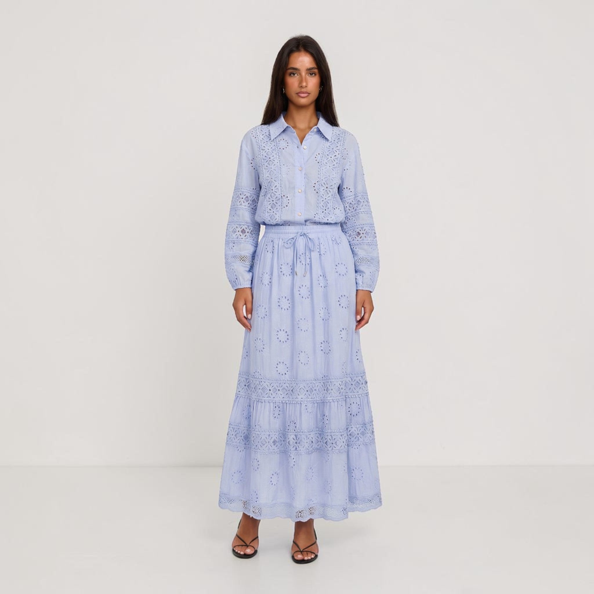 Dames Maxi Rok Tweedelige Set