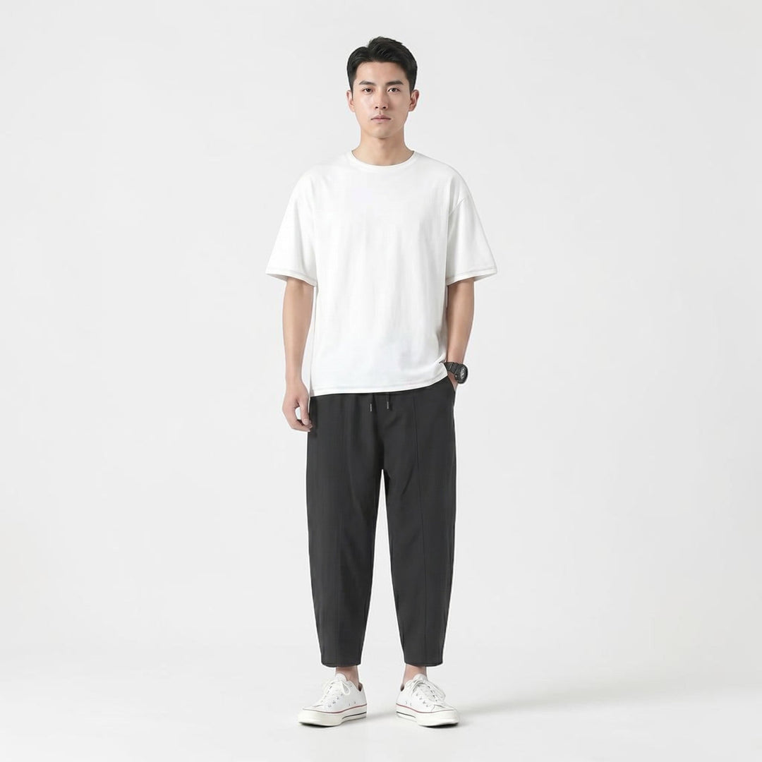Heren Cropped Tapered Broek Montarello