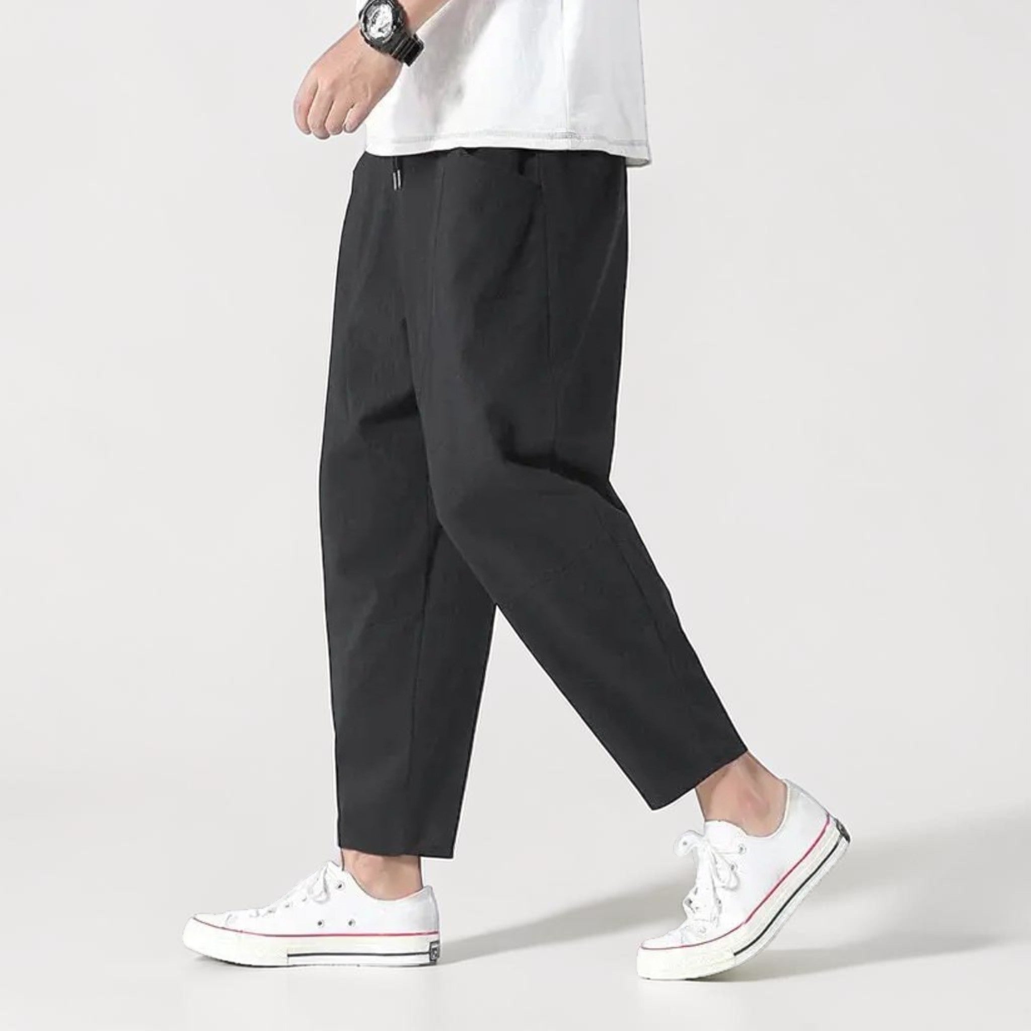 Heren Cropped Tapered Broek Montarello