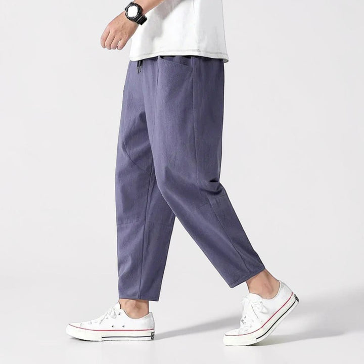 Heren Cropped Tapered Broek Montarello