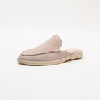 Heren Suède Instap Loafers Open Hiel