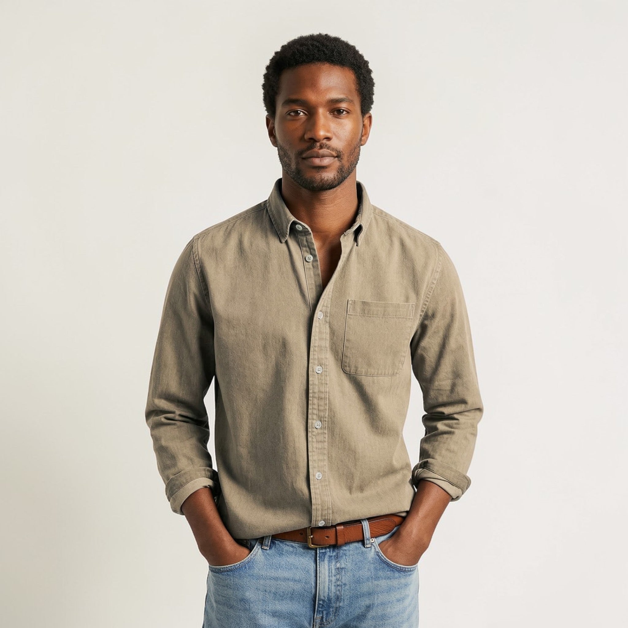 Heren Klassiek Casual Overhemd Modern Fit Montarello