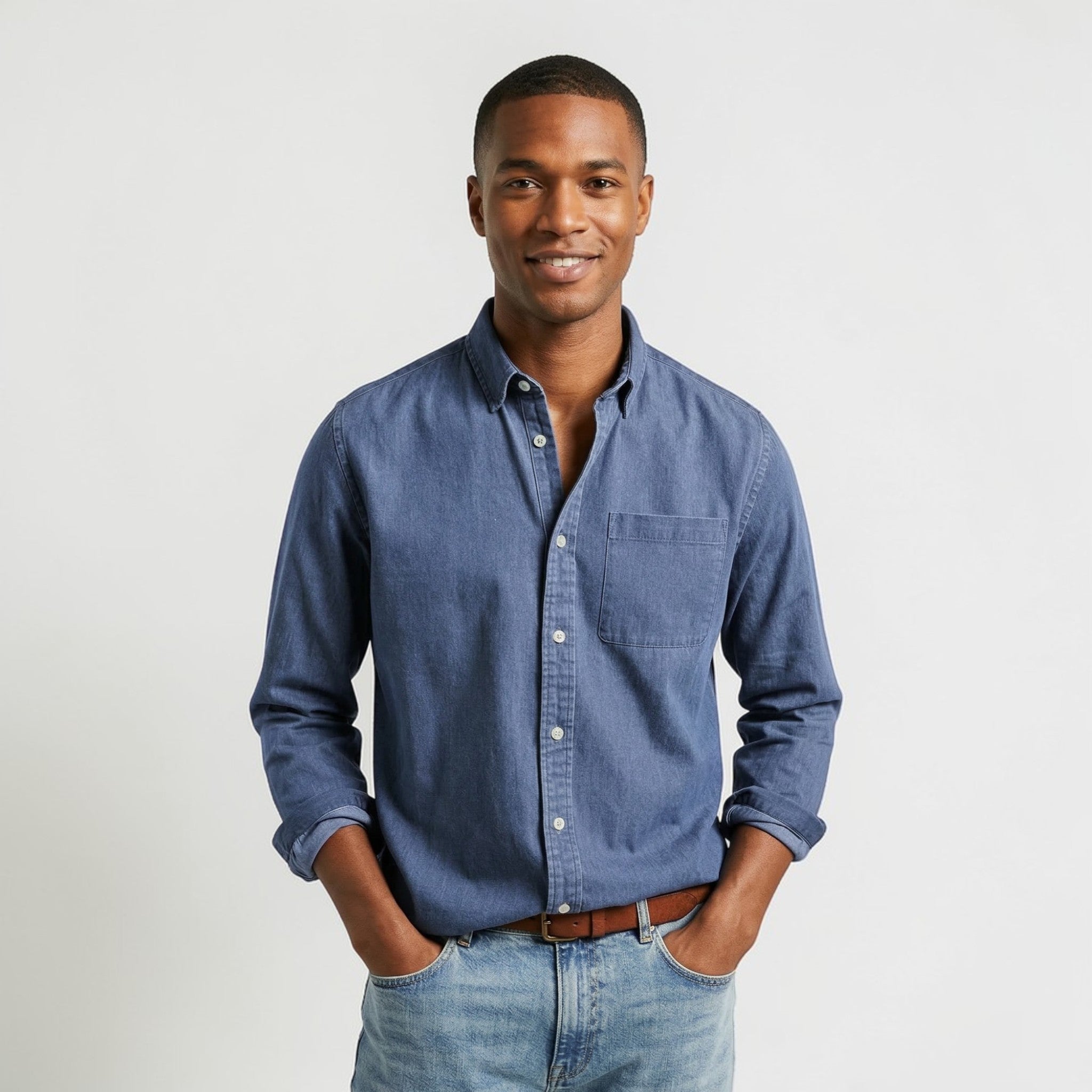 Heren Klassiek Casual Overhemd Modern Fit Montarello
