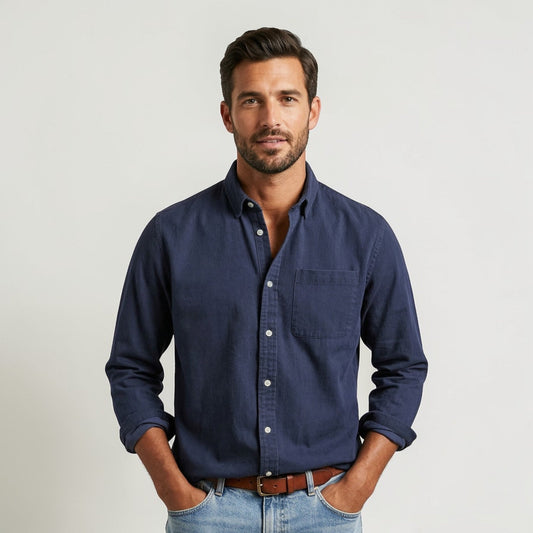 Heren Klassiek Casual Overhemd Modern Fit Montarello