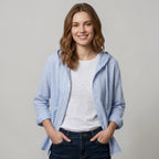 Dames Capuchon Blouse Met Knopen