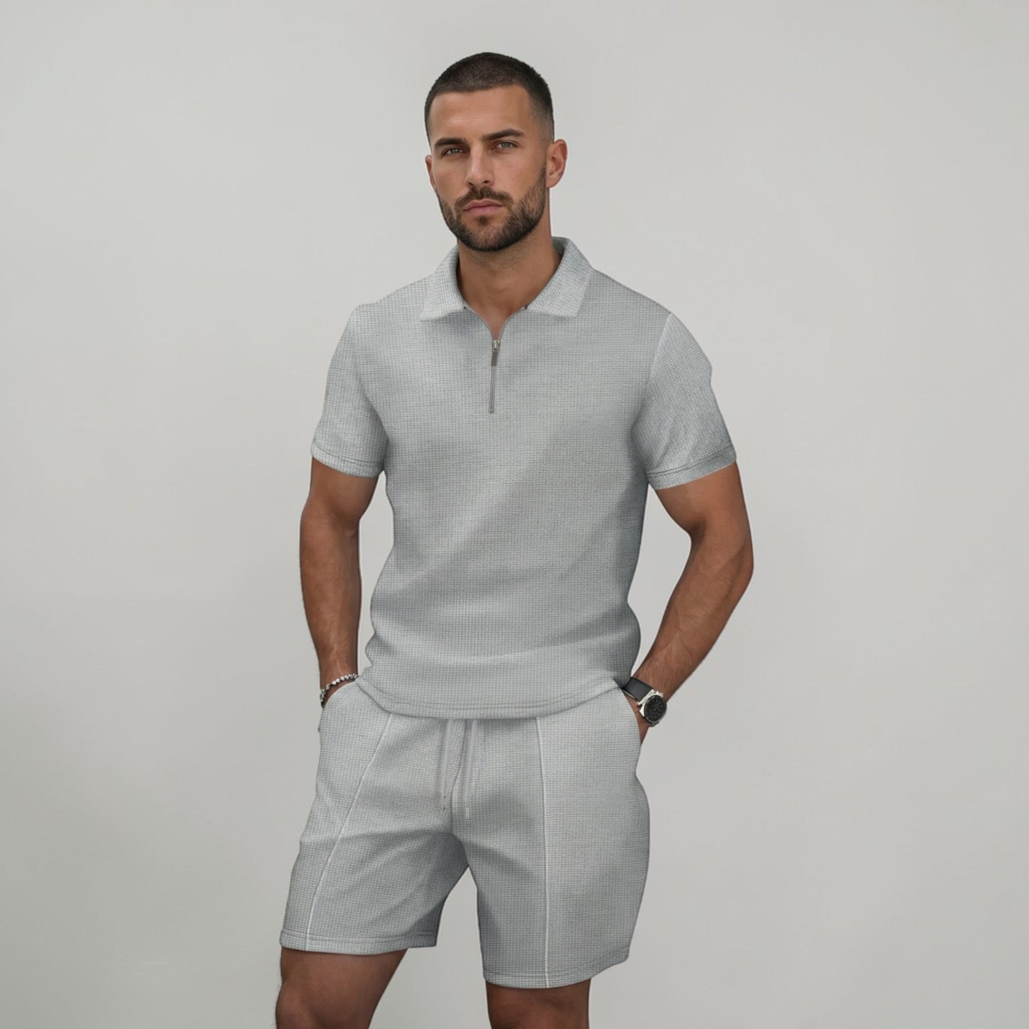 Heren Polo en Shorts Set Montarello