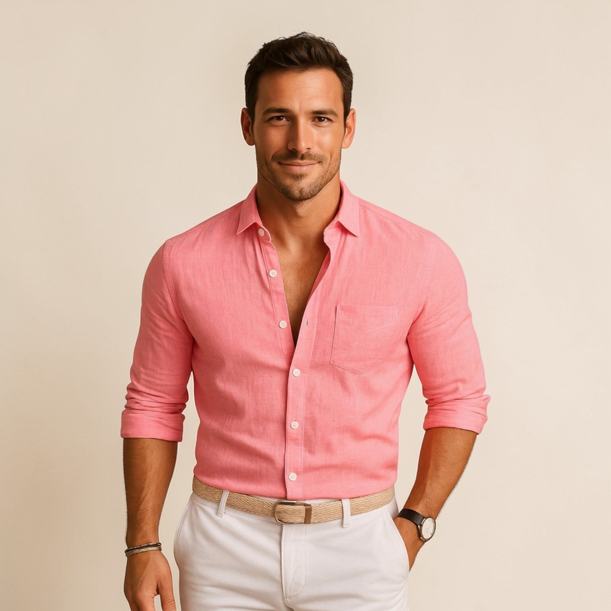 Heren Slim Fit Overhemd Montarello
