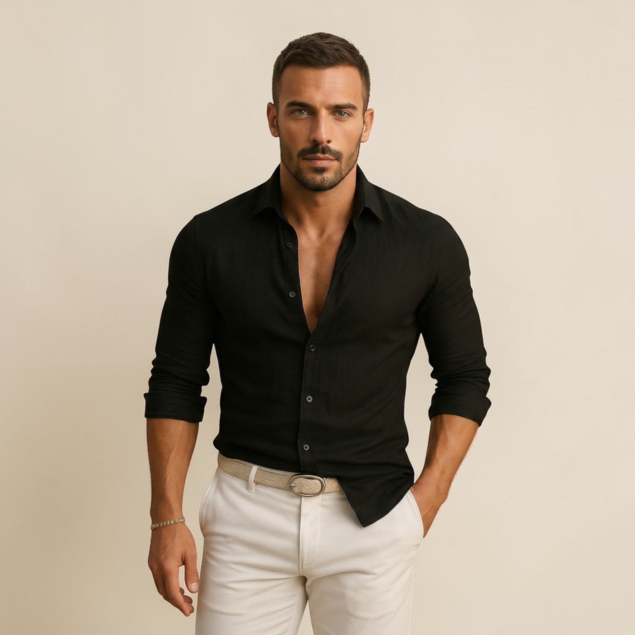 Heren Slim Fit Overhemd Montarello
