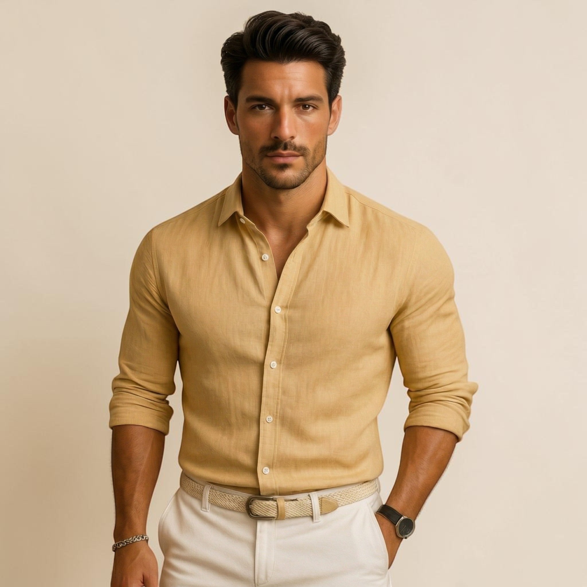 Heren Slim Fit Overhemd Montarello