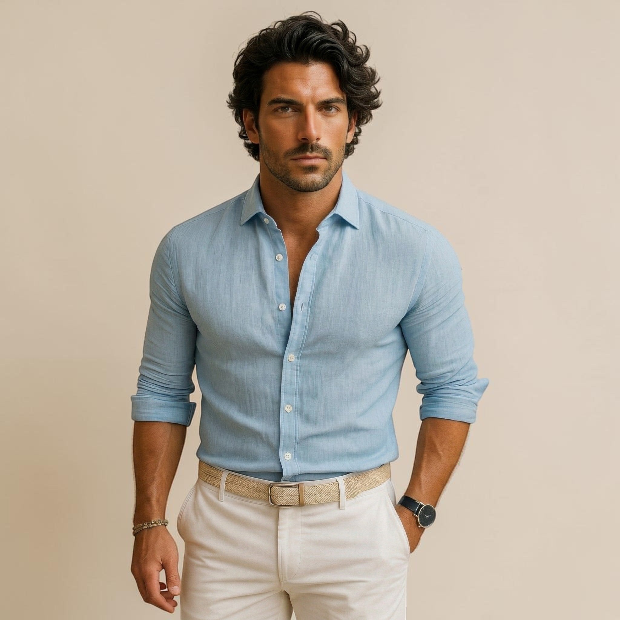 Heren Slim Fit Overhemd Montarello