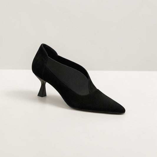 Dames Suède Pumps Met Puntneus