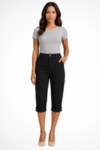Dames Cargo Capri Broek met Oprolbare Zoom