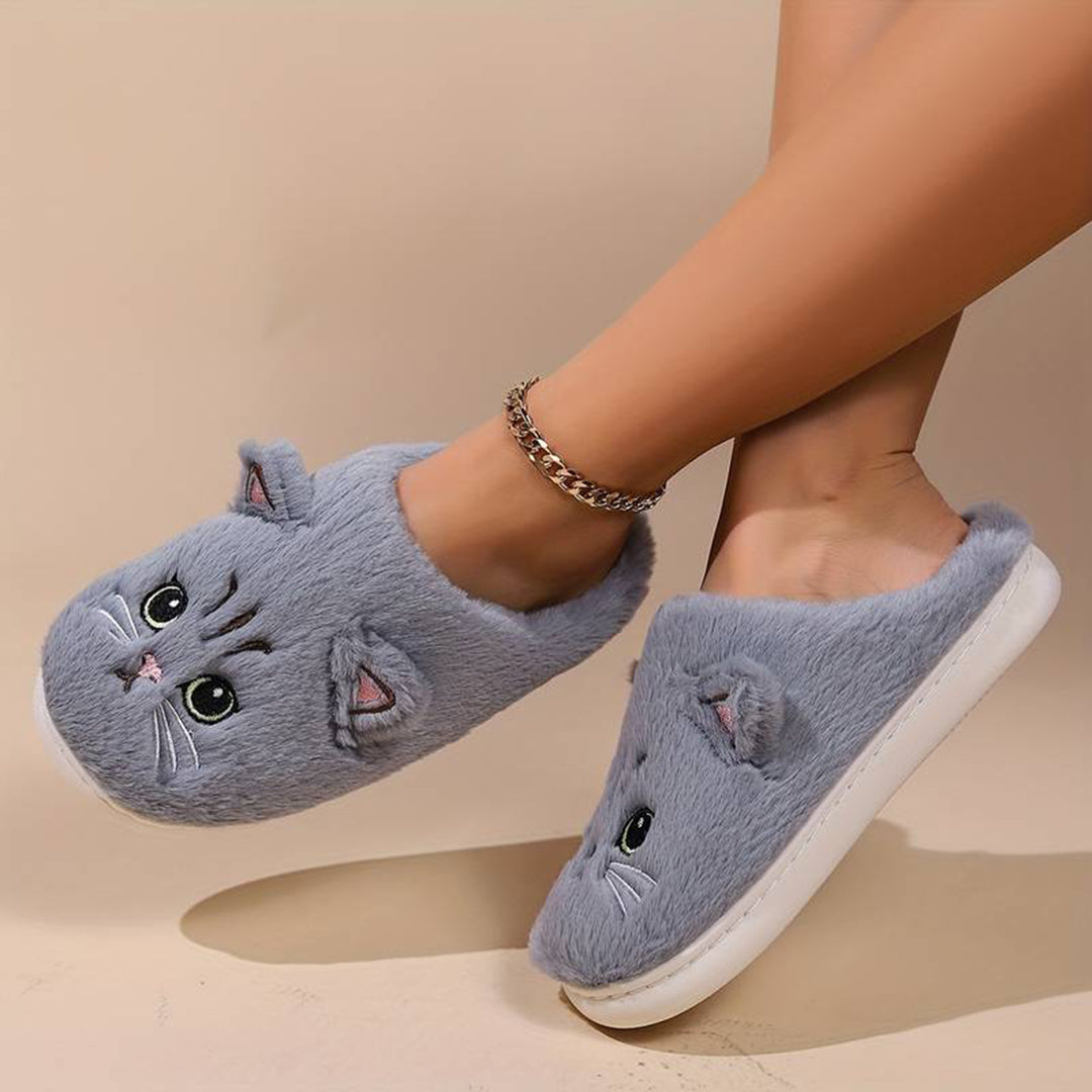 Feona Pantoffels | Fluffy Kattenpantoffels