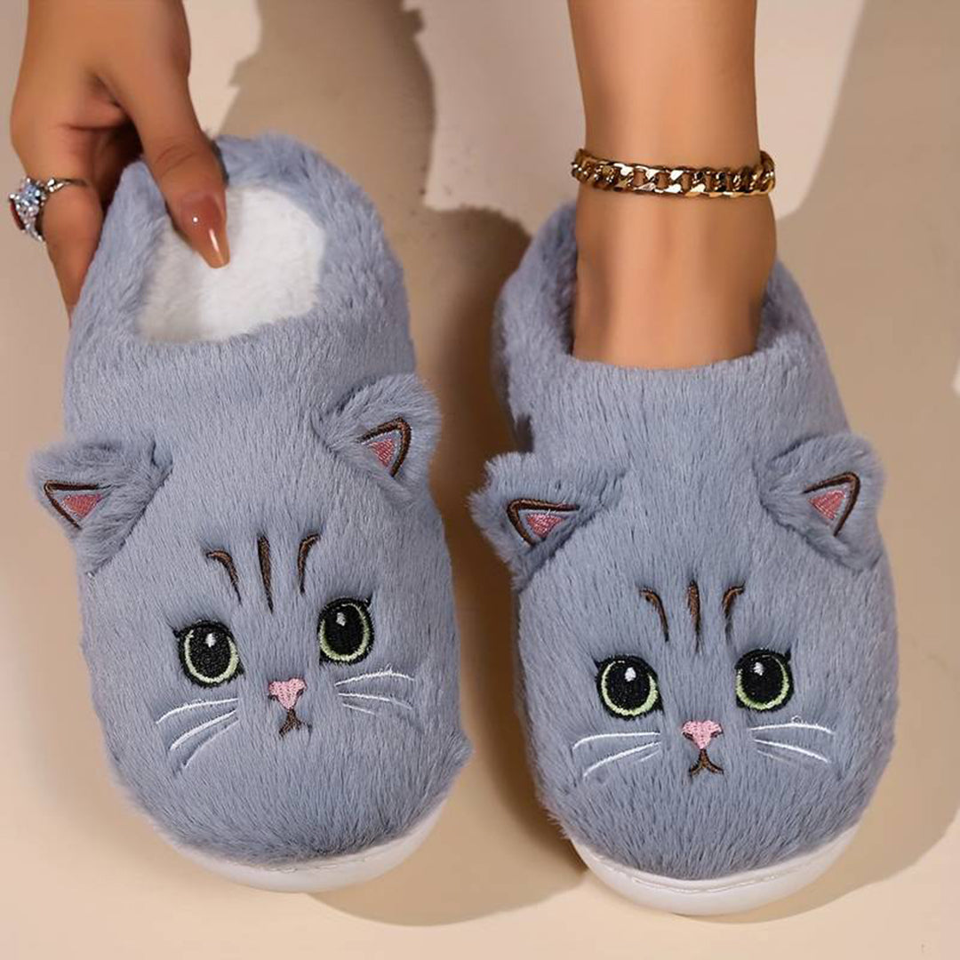 Feona Pantoffels | Fluffy Kattenpantoffels