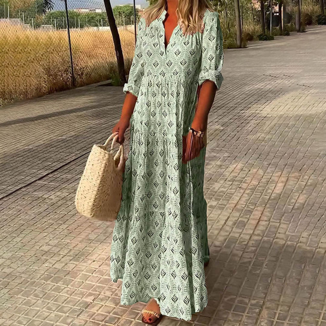 Dames Maxi Jurk Bohemian Print
