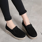 Dames Orthopedische Suède Loafers Platform Zool