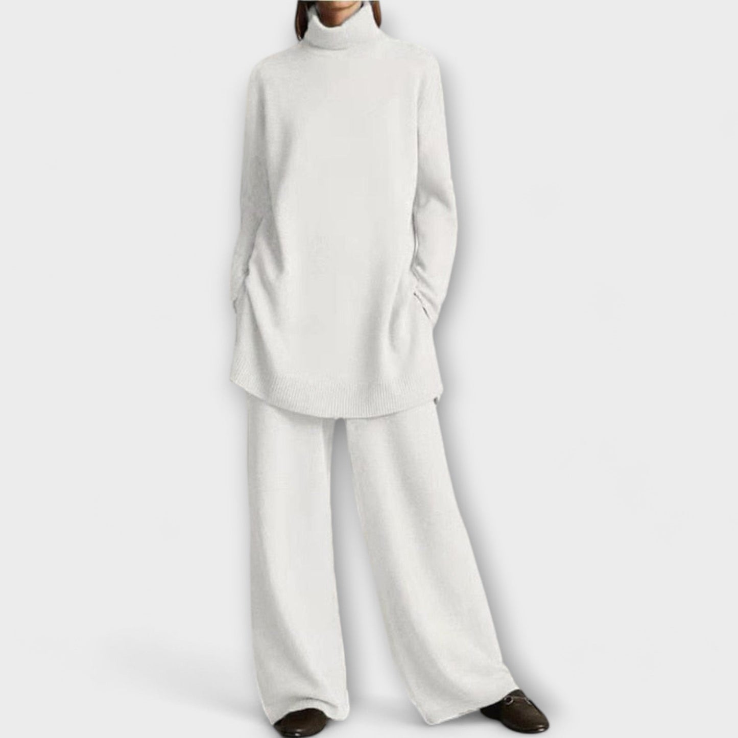 Eloise Set | Dames Herfst Gebreide Lounge Set met Coltrui