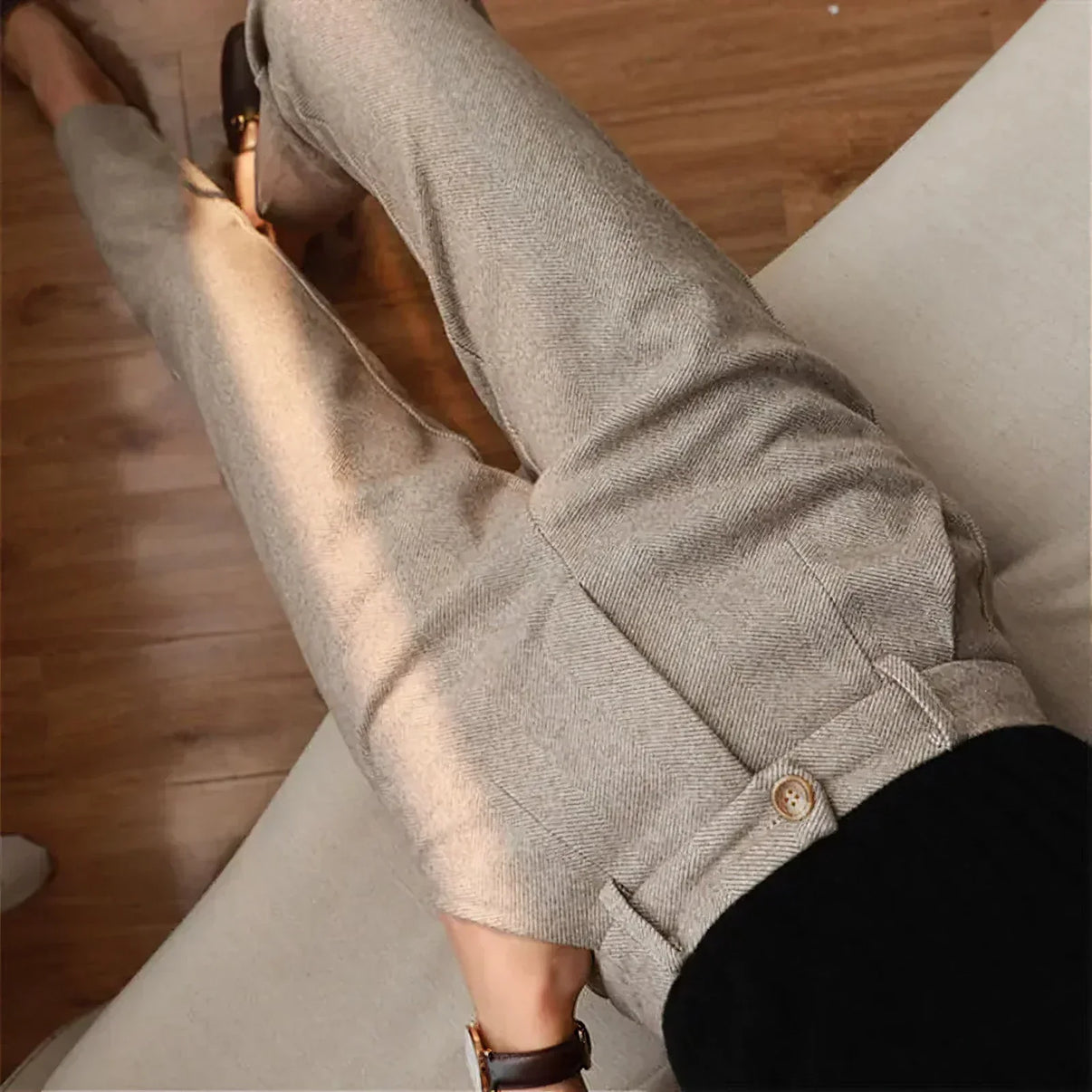 Lennon Broek | Heren Visgraat Pensnit Broek