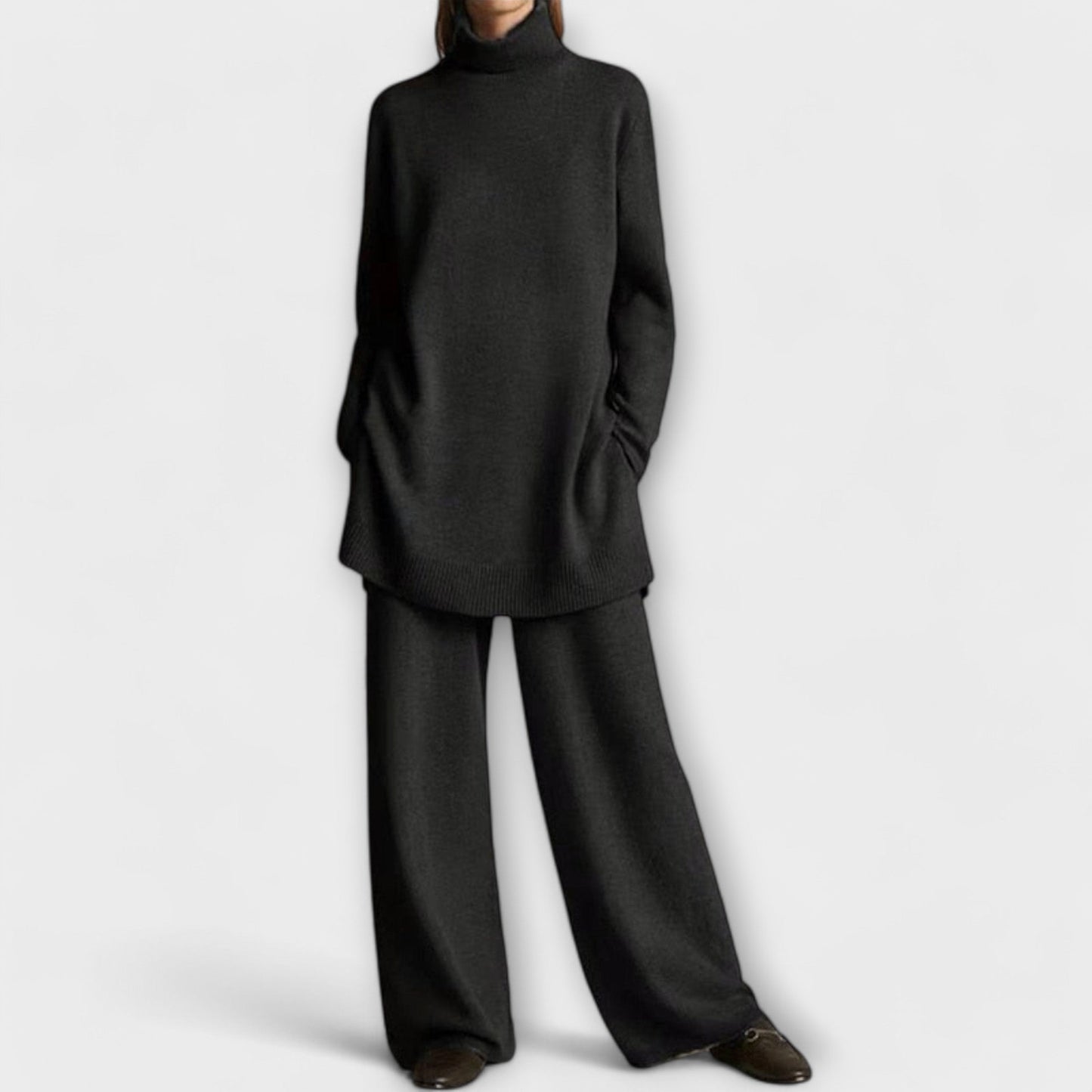 Eloise Set | Dames Herfst Gebreide Lounge Set met Coltrui