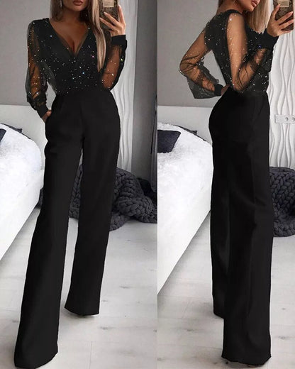 Willow Jumpsuit | Jumpsuit met Transparante Mouwen