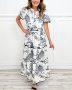 Dames Maxi Jurk Klassiek Patroon
