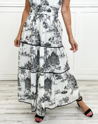 Dames Toile Maxi Jurk Klassiek