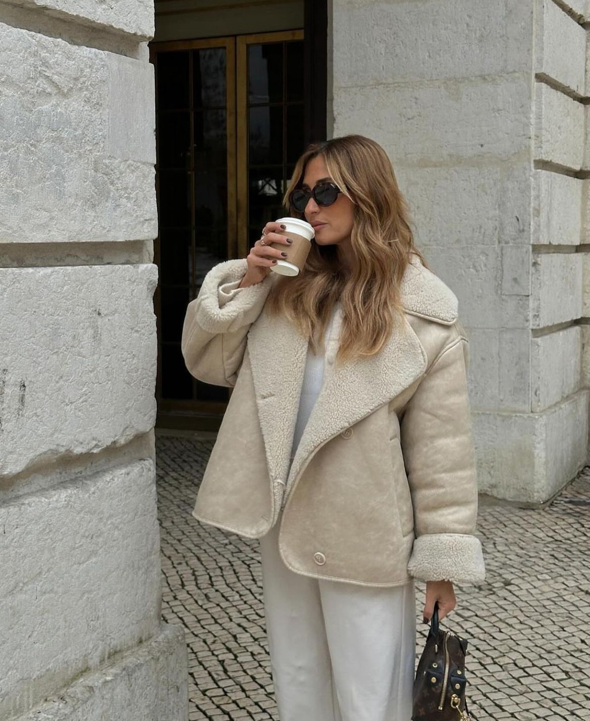 Xerina Jas | Herfst Imitatie-Shearling Jas