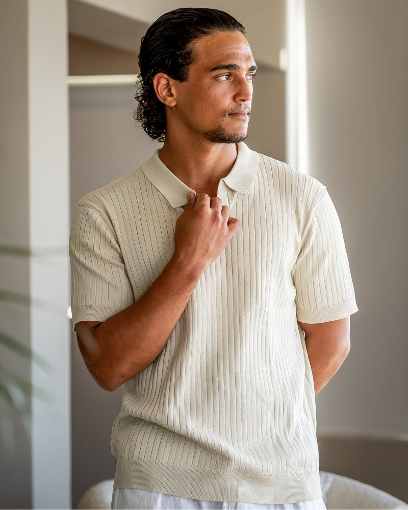 Heren Gebreide Polo Montarello