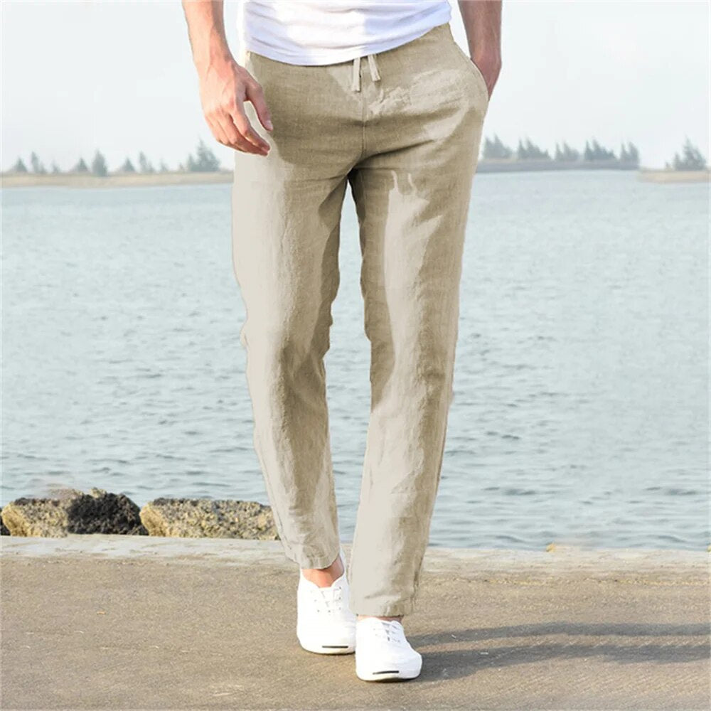 Heren Linnen Broek Bruiloft en Feeststijl
