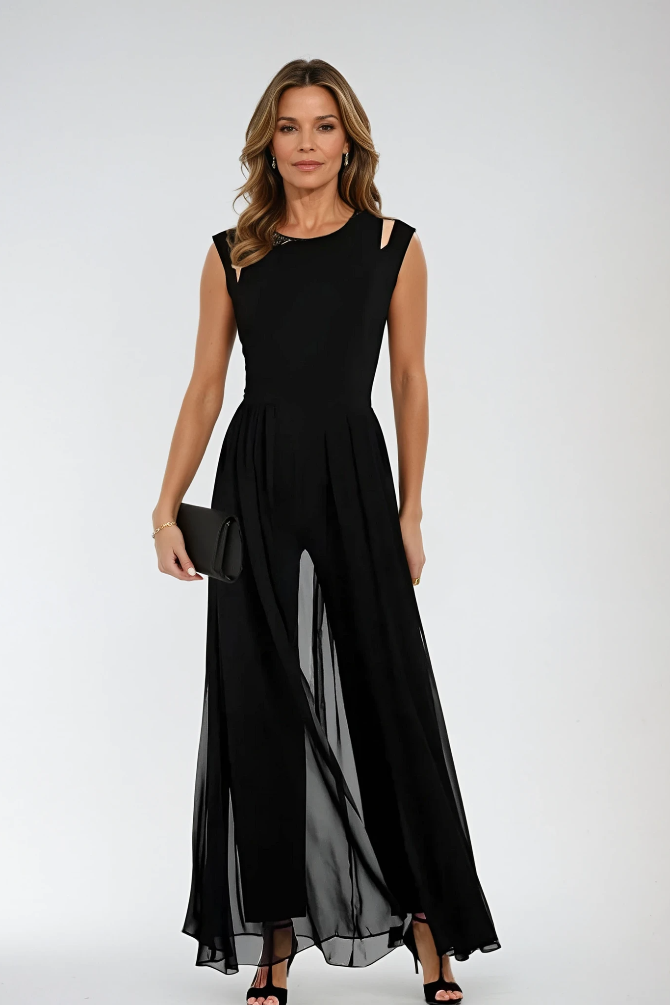 Dames Mouwloze Maxi Avondjurk Elegante Stijl