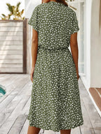 Dames Zomer Midi Jurk Dierenprint
