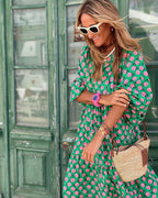 Dames Moeiteloze Lente Midi Jurk