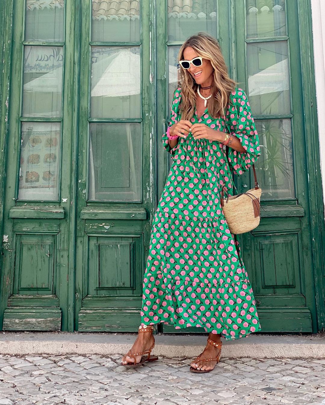 Dames Moeiteloze Lente Midi Jurk