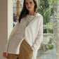 Valeria Vest | Dames Herfst Oversized Vest met Knopen en Geribbelde Textuur