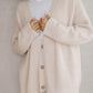 Valeria Vest | Dames Herfst Oversized Vest met Knopen en Geribbelde Textuur