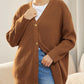 Valeria Vest | Dames Herfst Oversized Vest met Knopen en Geribbelde Textuur