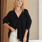 Valeria Vest | Dames Herfst Oversized Vest met Knopen en Geribbelde Textuur