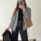 Valeria Vest | Dames Herfst Oversized Vest met Knopen en Geribbelde Textuur